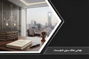 محامي تعاقد سنوي للمؤسسات لتقديم الخدمات والاستشارات القانونية المستمرة