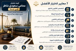 محامي سعودي شاطر في جدة ومعايير اختيار المحامي المناسب للقضية