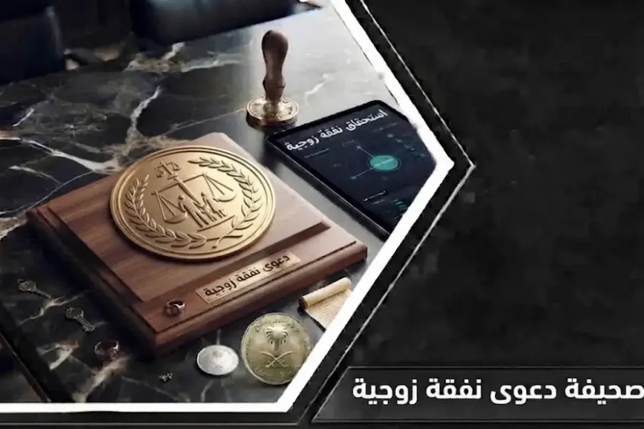 نموذج وخطوات تقديم صحيفة دعوى نفقة زوجية عبر منصة ناجز وفق نظام الأحوال الشخصية السعودي.