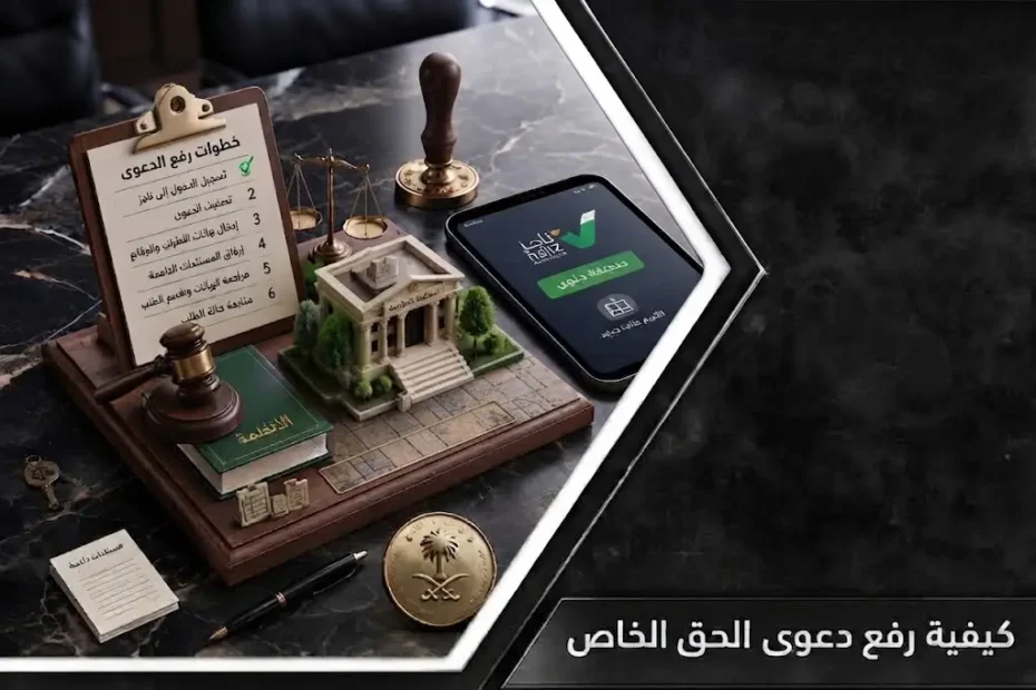 كيفية رفع دعوى الحق الخاص والشروط النظامية عبر منصة ناجز بالمملكة