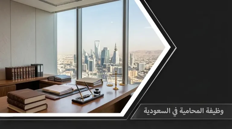 مكتب قانوني متخصص يعبر عن وظيفة المحاميه في السعودية والأطر النظامية