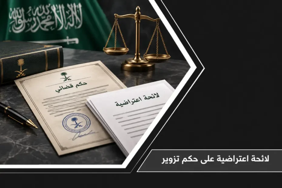 لائحة اعتراضية على حكم تزوير في السعودية وفق نظام الإجراءات الجزائية