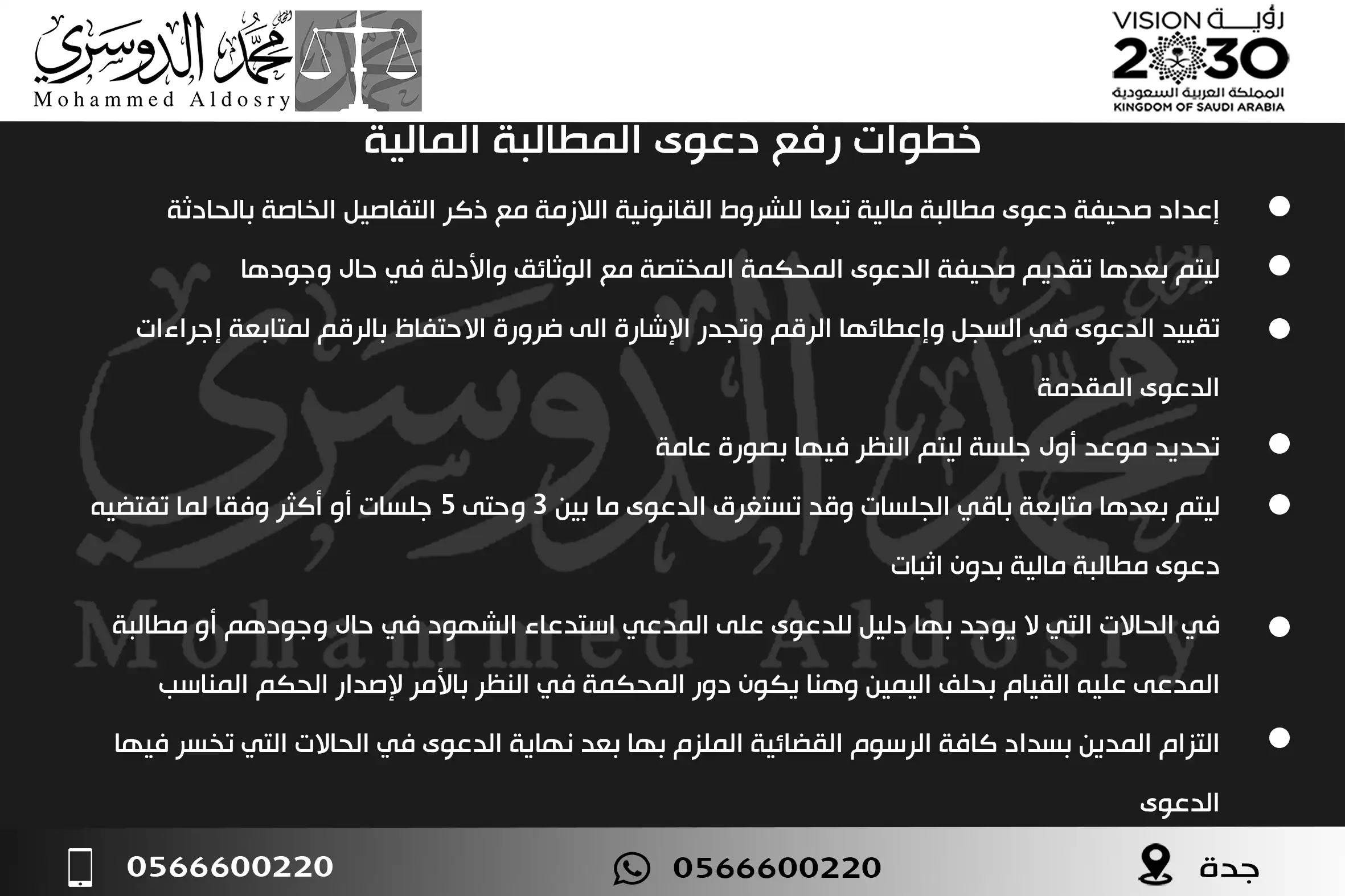 خطوات رفع دعوى المطالبة المالية