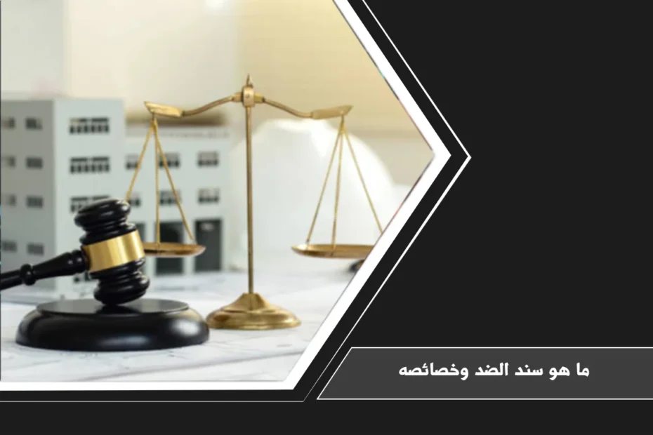 ما هو سند الضد وخصائصه ولماذا يعد من أهم وسائل الإثبات القانونية؟ 26 ما هو سند الضد وخصائصه ودوره في إثبات الاتفاق الحقيقي بين أطراف التصرف القانوني