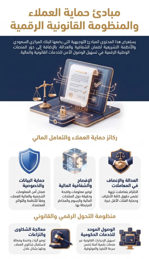 انفوغرافيك يوضح عناصر لائحة الطلبات المنازعات التأمينية والشروط النظامية للتقديم عبر IDC