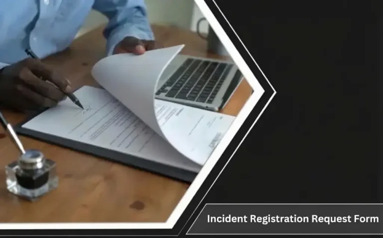 Incident Registration Request Form template for workplace documentation in Saudi Arabia