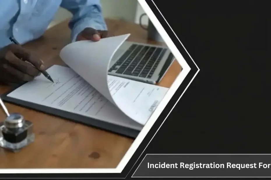 Incident Registration Request Form template for workplace documentation in Saudi Arabia